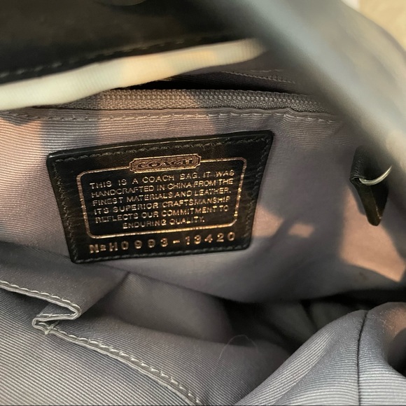 Black & silver Coach handbag - Picture 5 of 7